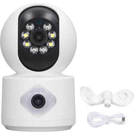 Caméra de Sécurité WiFi 2MP Double Objectif avec Vision Nocturne et Détection de Mouvement (1/5)