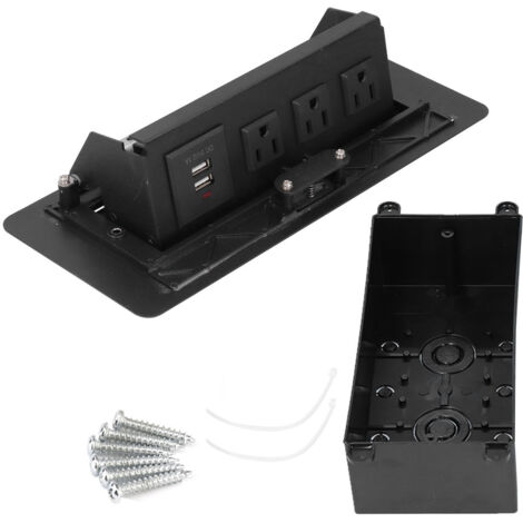 Prise murale encastrée moderne étanche à ouverture lente avec ports USB pour bureau et maison (1/5)