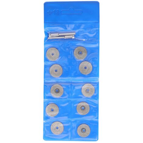 10 disques diamantés fins de coupe et meulage pour bois, métal, pierre - Tige 18mm / 0.7in - Roues abrasives circulaires (1/5)