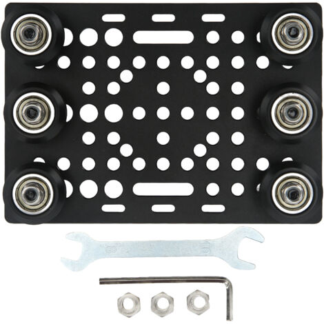 Plaque de Portique en Aluminium Anodisé Noir pour Imprimante 3D avec Poulie Réglable de 0.8 à 3.1 Pouces (1/5)