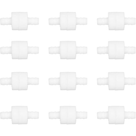 12 Pièces Clapet Anti-Retour PE Haute Température Résistant à la Corrosion, Ressort Arrêt d'Eau Industriel 8mm/0.31in (Blanc) (1/5)