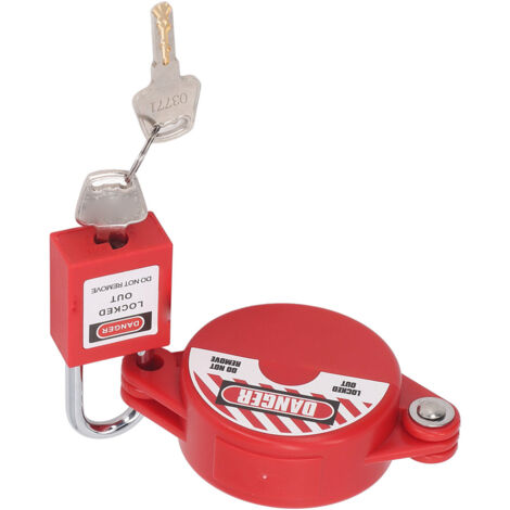 Dispositif de verrouillage de vanne pliable avec cadenas de sécurité pour robinet et tuyau (1/5)