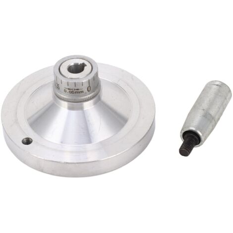Manivelle à volant en alliage d'aluminium, diamètre 80mm avec échelle 0‑1mm, tige pour machines 210 8x16, 220x400, 220x600, 220x750 (1/5)