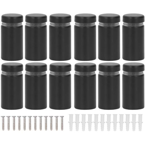 12 Pièces Vis à Socle Inox 16x30mm Kit de Fixation pour Support Mural Publicitaire (1/5)