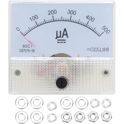 Ampèremètre analogique 85C1 DC 0-500 µA haute précision pour tableau de bord (1/5)