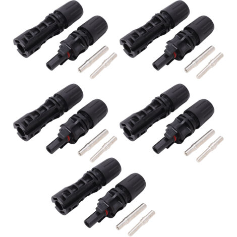 5 Kits Connecteurs Solaires IP67 Étanches avec Câbles Cuivre Étain 6-10mm² pour Panneaux Photovoltaïques 1500V DC 50A (1/5)