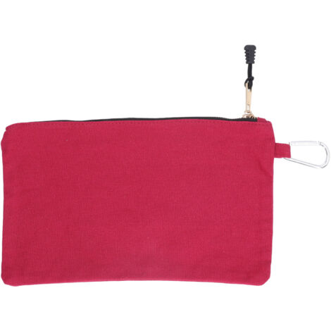 Sac de Rangement Polyvalent Imperméable en Toile avec Mousqueton pour Outils, Portable et Résistant - Rouge Foncé (1/5)