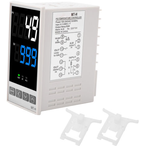 Kit de contrôleur de température PID avec affichage numérique intelligent, régulation automatique AC 100‑240V, dimensions 48 x 96 mm (1/5)