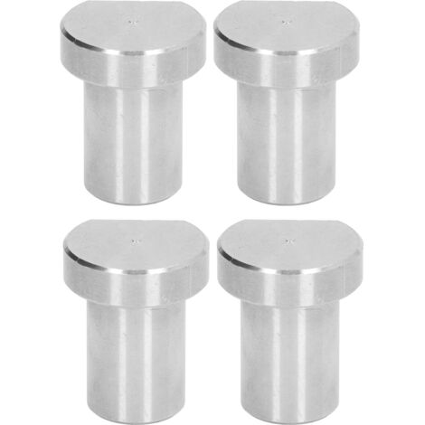 4 Pièces Butée de Banc Diamètre 19mm Acier Inoxydable Argenté - Arrêt de Cheville pour Établi de Menuiserie (1/5)