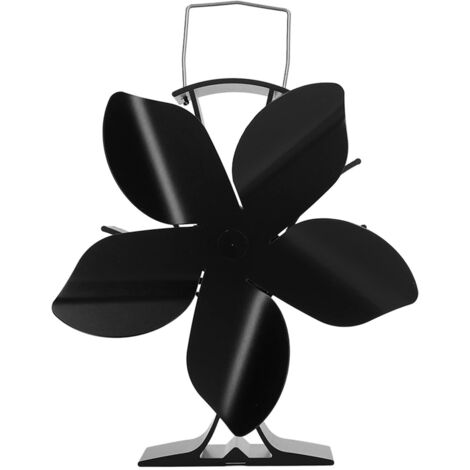 Ventilateur de Cheminée à Alimentation Thermique en Alliage d'Aluminium 5 Pales Silencieux pour Maison (1/5)