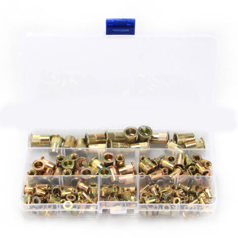 165 Pièces Assortiment de Rivets Filetés à Tête Plate M3 M4 M5 M6 M8 en Zinc (1/5)