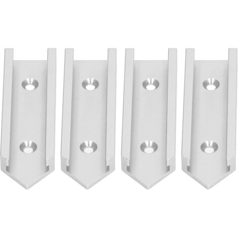 4 Connecteurs en T en Alliage d'Aluminium 100mm Longueur 30mm Largeur pour Travail du Bois Argenté (1/5)