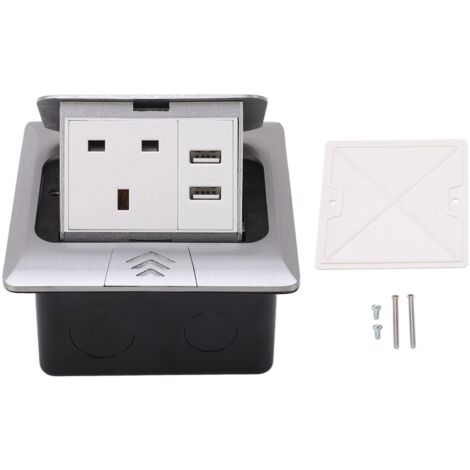 Prise de Bureau Encastrée avec Double Ports USB, Prise de Comptoir 250V Norme Royaume-Uni (1/5)