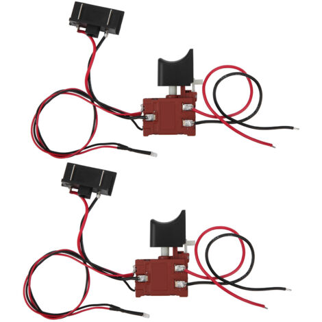 2 pièces Interrupteur de Scie à Vitesse Variable, Régulation Continue avec Gâchette et Voyant Lumineux (1/5)