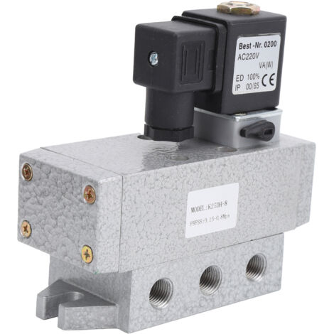Vanne Solénoïde 5/2 à Commande Électrique 220V K25DH-8AC pour Usages Industriels (1/5)