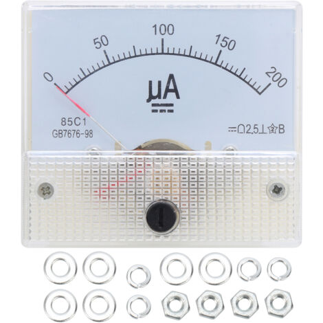 Ampèremètre analogique de précision 85C1 DC 0-200 µA pour tableau de bord (1/5)