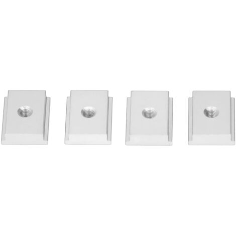 4 Pièces Écrous à Glissière en Alliage d'Aluminium Type T pour Travail du Bois, Pièces de Mouvement Linéaire Série 30 M6 Argenté (1/5)