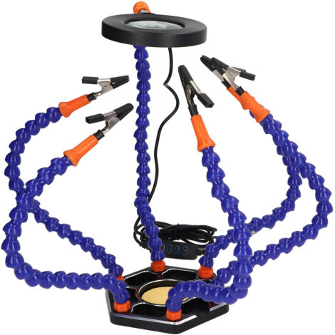 Station de Soudure Multifonction avec 6 Bras Flexibles et Loupe 3X pour Précision (1/5)