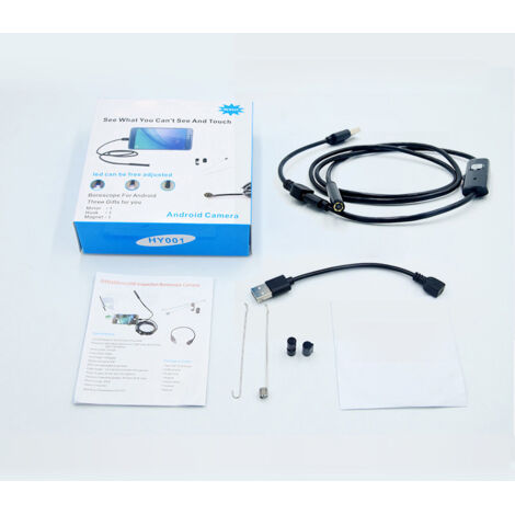 Endoscope USB 7mm HD Flexible avec Lumière, 2m Résistant à l'Eau pour Inspection Multifonction (1/5)