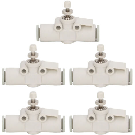 5 Pièces Soupape de Régulation PVC pour Tuyau 6mm - Contrôle de Débit d'Air Droit et Résistant à la Pression (1/5)