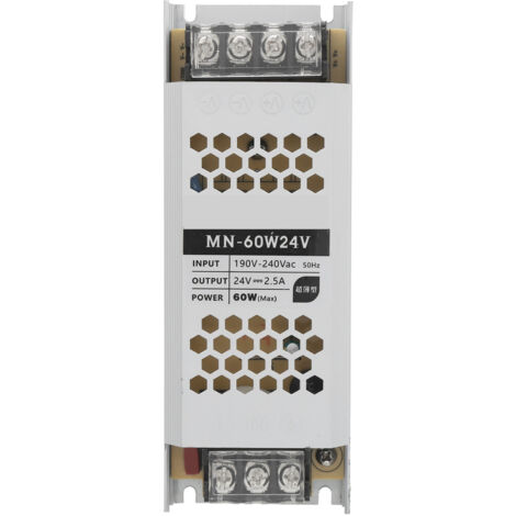 Alimentation à découpage 60W pour bande LED, protection IP68, série CTN, entrée AC190-240V sortie 24V