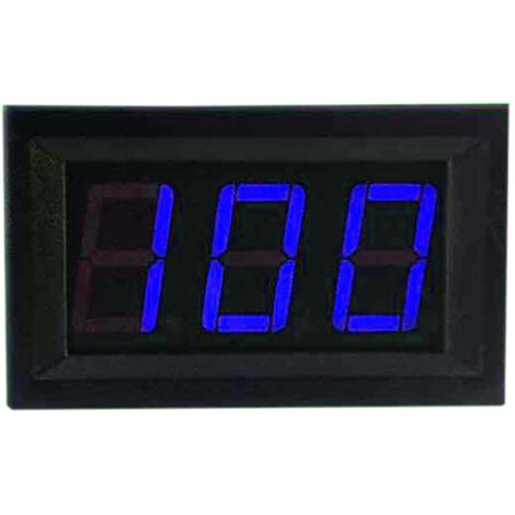 Voltmètre Numérique LED 0-100V, Affichage Bleu 0.56 Pouces, Tester de Tension 3 Fils (1/5)