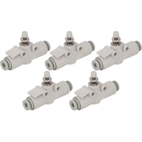 5 Pièces Soupape de Régulation PVC à Passage Direct pour Tuyau de 4mm - Raccord Pneumatique (1/5)