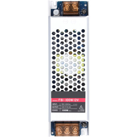Alimentation LED 100W AC90-264V DC12V pour bandeaux intérieurs longue durée FBI (1/5)