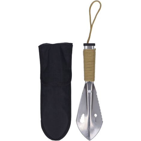 Pelle de Survie en Acier Inoxydable avec Manche Antidérapant, Multifonction pour Détection et Camping (1/5)