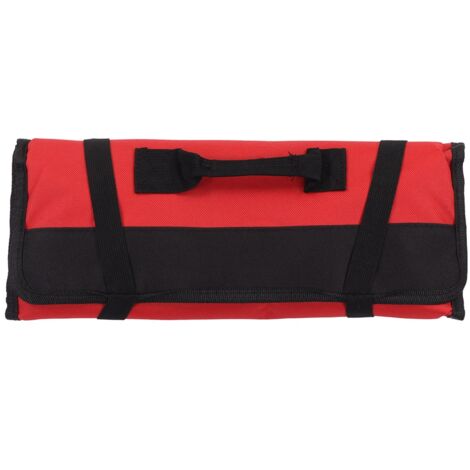 Rouleau à Outils Multifonction Imperméable en Tissu Oxford Renforcé, Poche Portable Résistante à l'Usure Rouge (1/5)