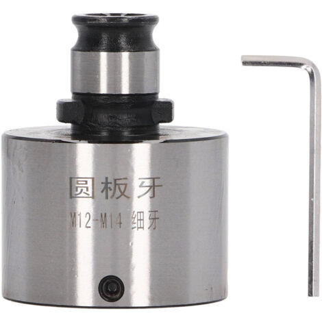 Mandrin à fileter rapide 19mm en acier carbone pour tours M12 M14, changement rapide, dents fines (1/5)