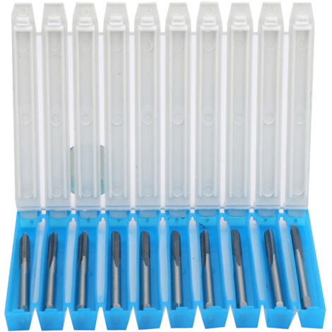 10 pièces Tarauds HSS à filetage droit haute dureté pour perçage M3 x 0,5 H2 (1/5)