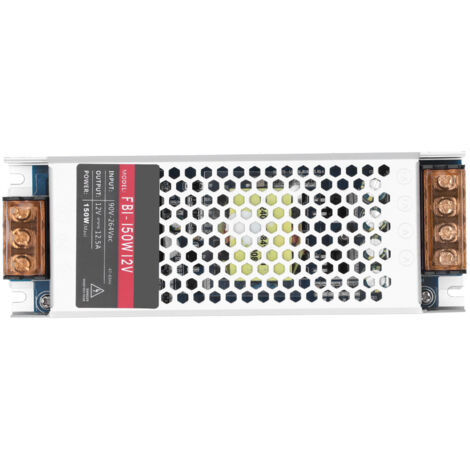 Alimentation à découpage 150W 12V pour LED et usage industriel, entrée AC 90-264V, format ultra-mince (1/5)