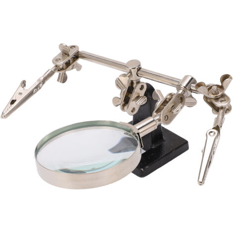 Loupe de Soudure 3X avec Cadre Fixe et Pince Flexible pour Table - Idéale pour la Maintenance (1/5)