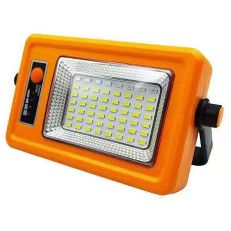 Lampe solaire portable avec batterie lithium, lumière d'urgence multifonction pour camping extérieur jaune (1/5)