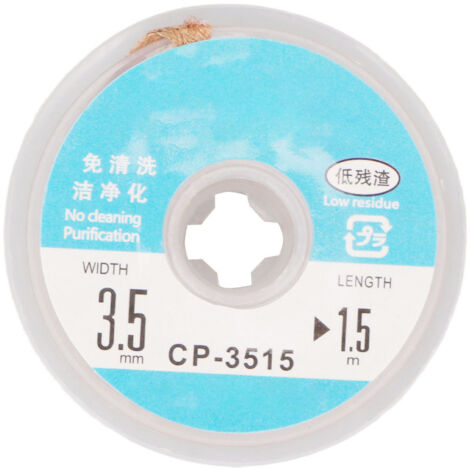 Mèche à dessouder sans résidu, 1,5 m, pour circuits imprimés, facile à utiliser, CP 3515 (1/5)