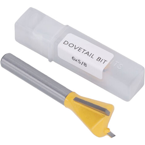 Fraise de défonceuse carbure tungstène 6mm revêtement PTFE jaune 5/8 pour bois (1/5)