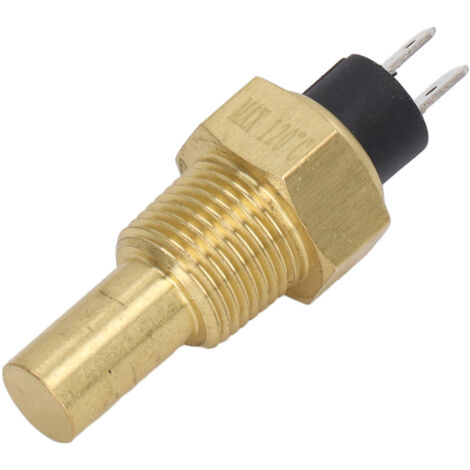 Capteur de Température d'Eau en Alliage d'Aluminium, Capteur Eau Température Moteur Stable, Compatible VDO NPT3/8 6‑24V 3W Type Court