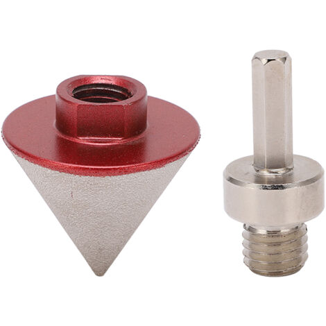 Fraîse à chanfreiner diamant 48MM avec adaptateur, cône à 60 degrés pour marbre et verre, filetage 5/8-11 pouces (1/5)