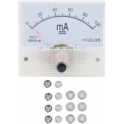 Ampèremètre DC 0-100mA 85C1 pour Tableau de Bord - Instrument de Mesure de Courant (1/5)