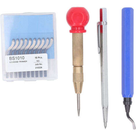 Kit de dégauchissage avec fraises rotatives en acier rapide, lames de retrait et poinçon (1/5)