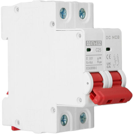 Disjoncteur DC 2P 25A 500V pour Protection Photovoltaïque et Contre les Surcharges (1/5)