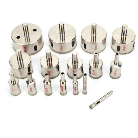 16 Pièces Foret à Porcelaine Scie à Verre Marbre Outils de Perçage Céramique Polis (1/5)