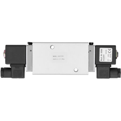 Vanne à Solénoïde 5/2 Double Bobine Pilotée, Équipement Industriel G1/2" 220V AC, 2 Positions (1/5)