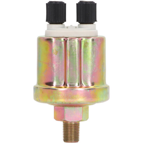 Capteur de Pression d'Huile en Alliage d'Aluminium Stable pour Générateur, Capteur VDO 1/8 NPT 0-10Bar Finition Brillante Double Tête (1/5)