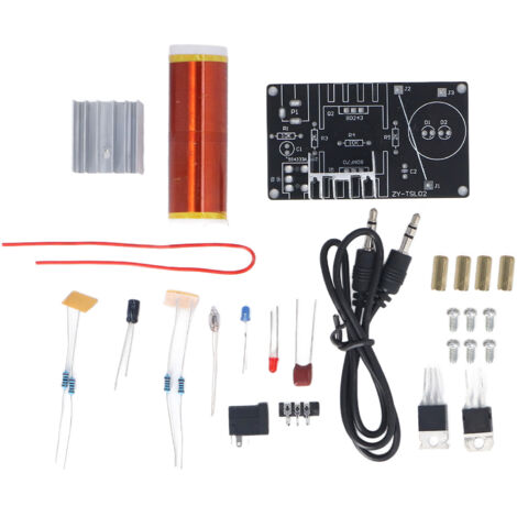 Kit d'assemblage Haut-parleur Plasma DIY avec Module Bobine Musicale 15W, Câble Audio et Alimentation 15‑24V DC (1/5)