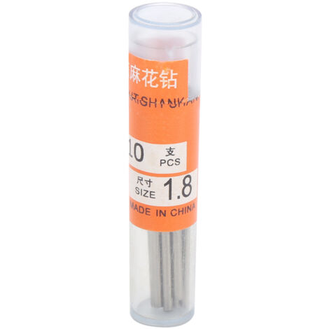 10 pièces mèches à percer droites pour métal, outils industriels 1.80mm (1/5)