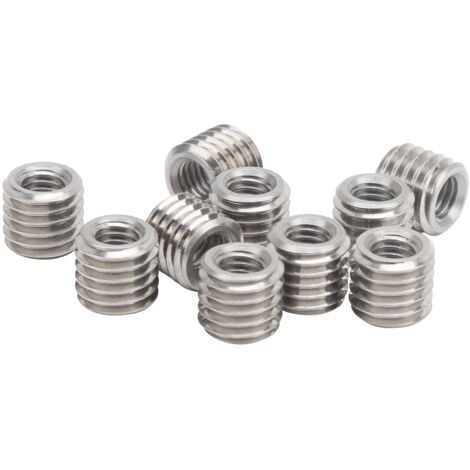 10 Pièces Raccords Filetés Mâle Femelle Réducteur Écrou Acier Inox Outil Réparation Fixation (1/5)