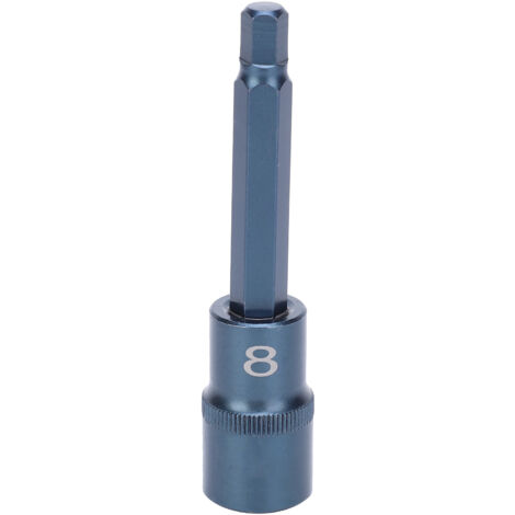 Tournevis à douille hexagonale allongée, acier alliage S2, 100x8mm, outil de bricolage robuste (1/5)