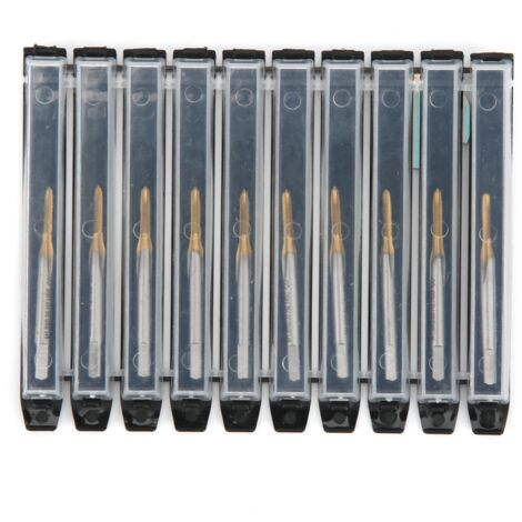 10 Pièces Forets Tarauds HSS Revêtement Titane Métrique M1.8x0.35 H2 pour Réparation Vélo et Machine (1/5)
